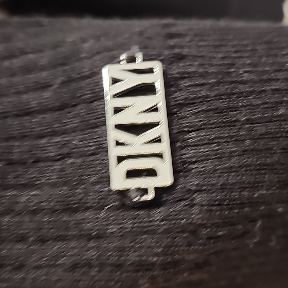 Dkny Black Sweater With Patterned Sleeves - image 2